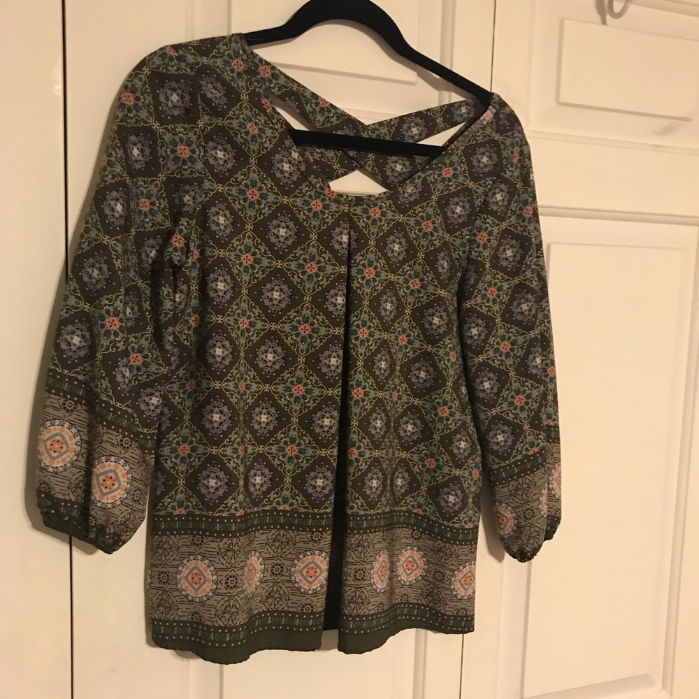 Cross back blouse